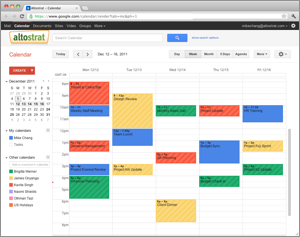 Interface Google Calendar